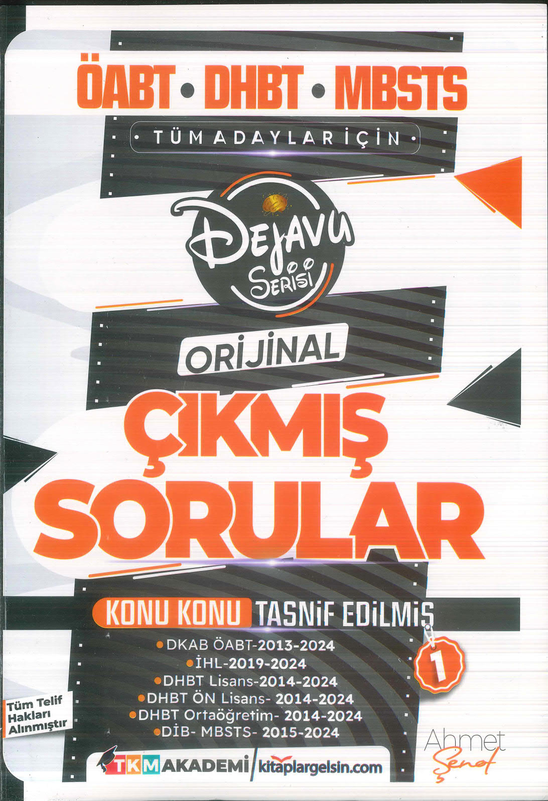 2025 ÖABT DHBT MBSTS Din Kültürü ve Ahlak Bilgisi Dejavu Orijinal Çıkmış Sorular Seti 1. Kitap TKM Akademi