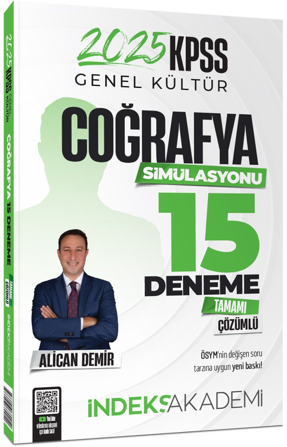 2025 KPSS Coğrafya Simülasyonu 15 Deneme Çözümlü İndeks Akademi