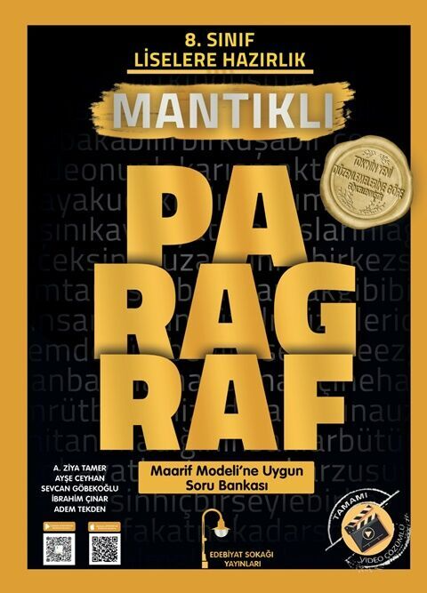 8. Sınıf Paragraf Mantıklı Soru Bankası Edebiyat Sokağı