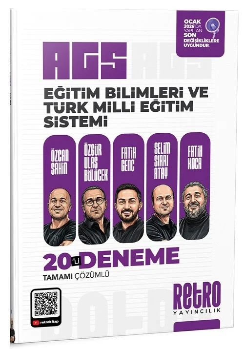 MEB AGS Eğitim Bilimleri Ve Türk Milli Eğitim Sistemi 20 Deneme Retro Yayıncılık