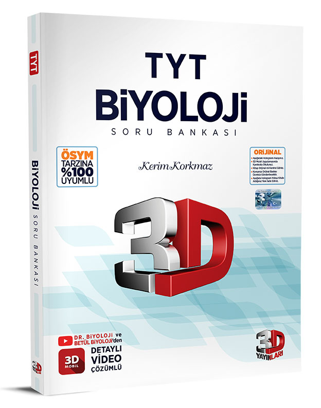 3D Yayınları Tyt Biyoloji Soru Bankası
