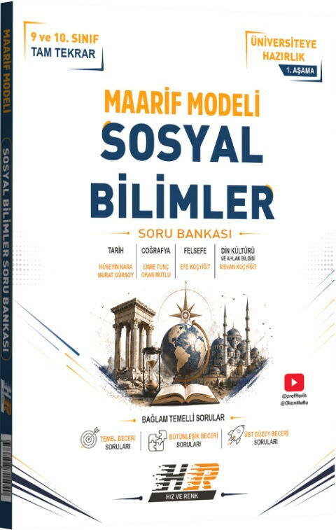 TYT Sosyal Bilimler Maarif Modeli Soru Bankası Hız ve Renk Yayınları