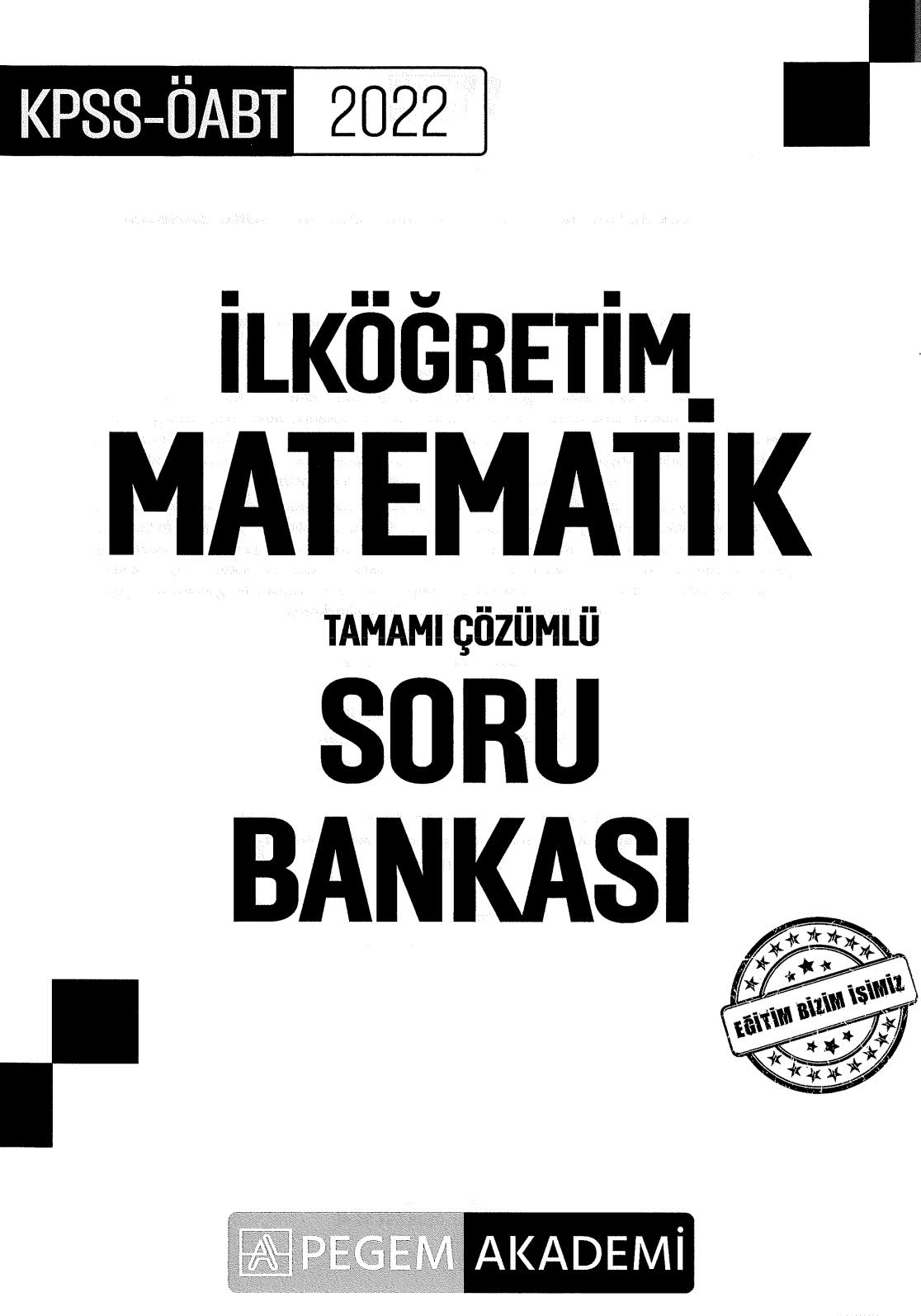 İLKÖĞRETİM MATEMATİK TAMAMI ÇÖZÜMLÜ SORU BANKASI