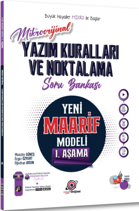Orijinal Mikro Yazım Kuralları ve Noktalama Maarif Model Soru Bankası Orijinal Yayınları