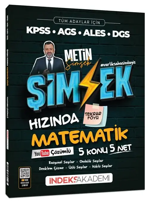 Şimşek Hızında Matematik Tekrar Föyü Youtube Video Çözümlü İndeks Akademi Yayıncılık