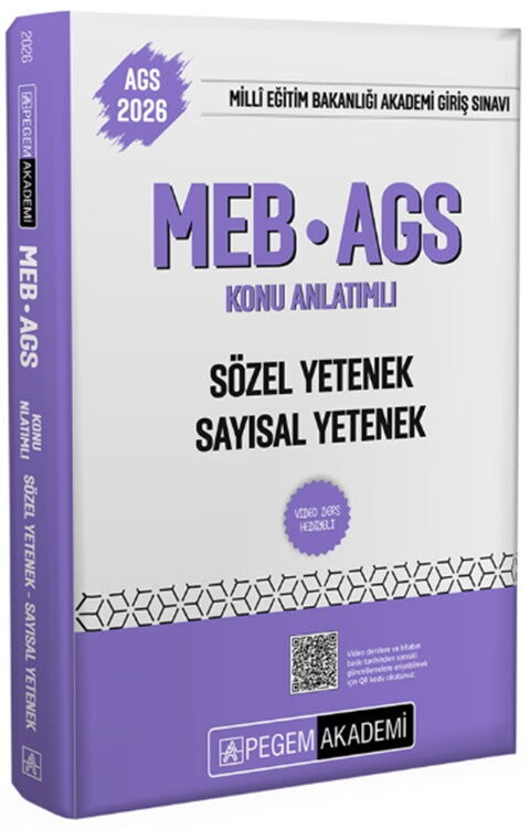 2026 MEB AGS Sözel Yetenek Sayısal Yetenek Konu Anlatımlı Pegem Yayınları