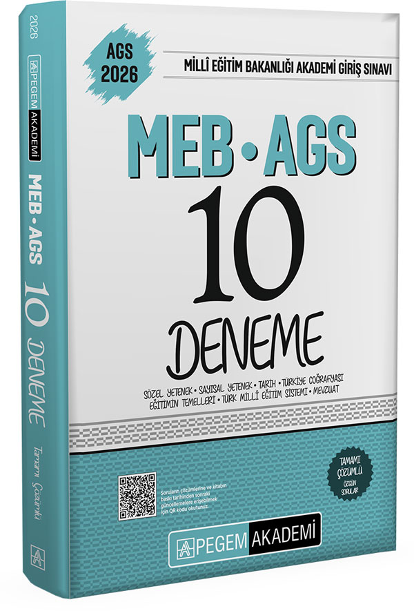 2026 MEB AGS Tamamı Çözümlü 10 Deneme Pegem Akademi Yayıncılık