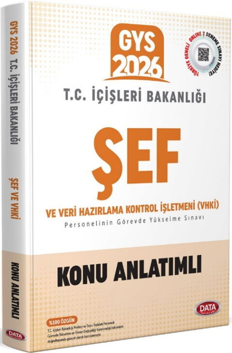 2026 T.C. İçişleri Bakanlığı Şef ve VHKİ GYS Konu Anlatımlı Data Yayınları