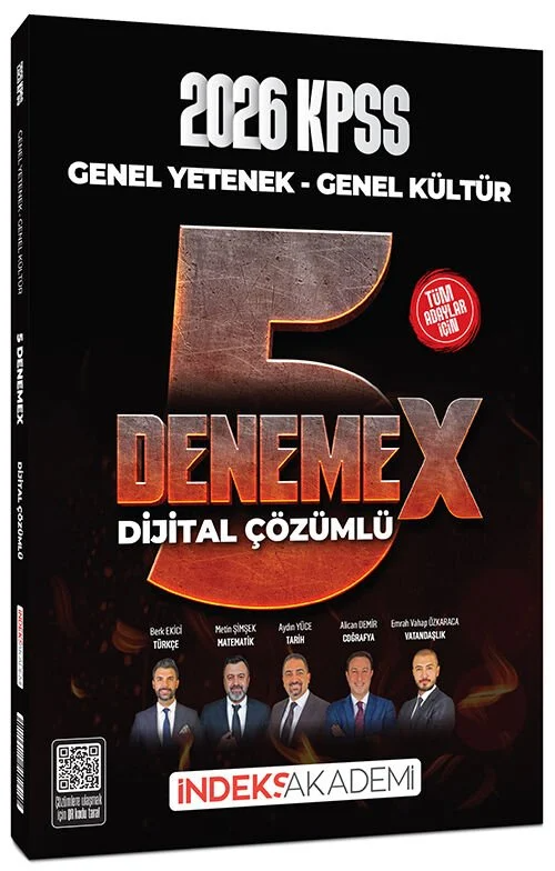 2026 KPSS Genel Yetenek Genel Kültür 5 DenemeX Çözümlü İndeks Akademi Yayıncılık