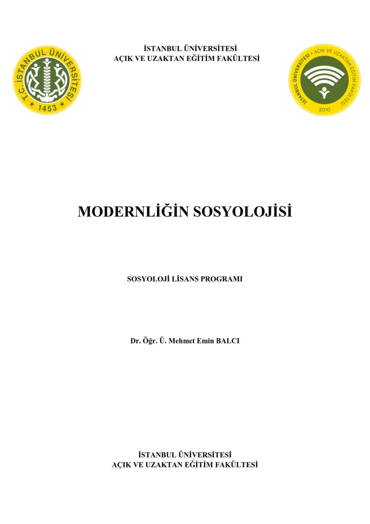 Modernliğin Sosyolojisi