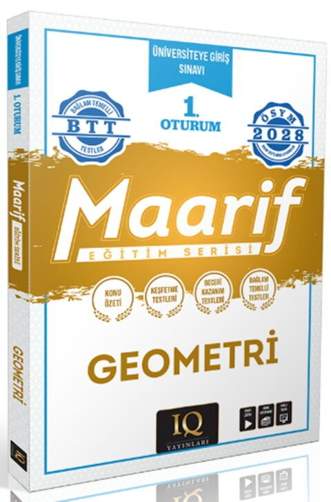 2028 TYT Geometri Maarif Eğitim Serisi 1. Oturum IQ Yayınları
