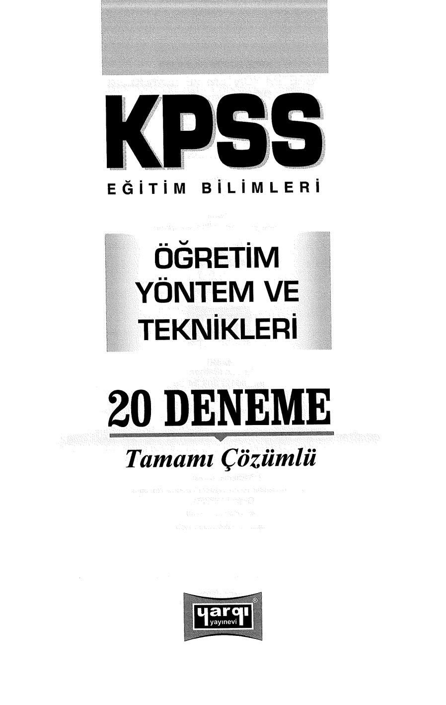 ÖYT SINIF PROGRAM 20Lİ DENEME
