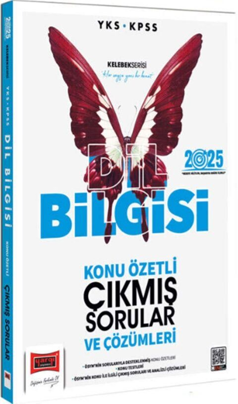 2025 YKS KPSS Kelebek Serisi Dil Bilgisi Konu Özetli Çıkmış Sorular ve Çözümleri Yargı Yayınları