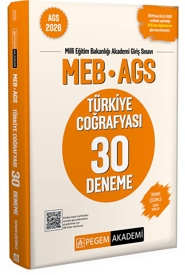 2026 MEB AGS Türkiye Coğrafyası 30 Deneme Pegem Akademi