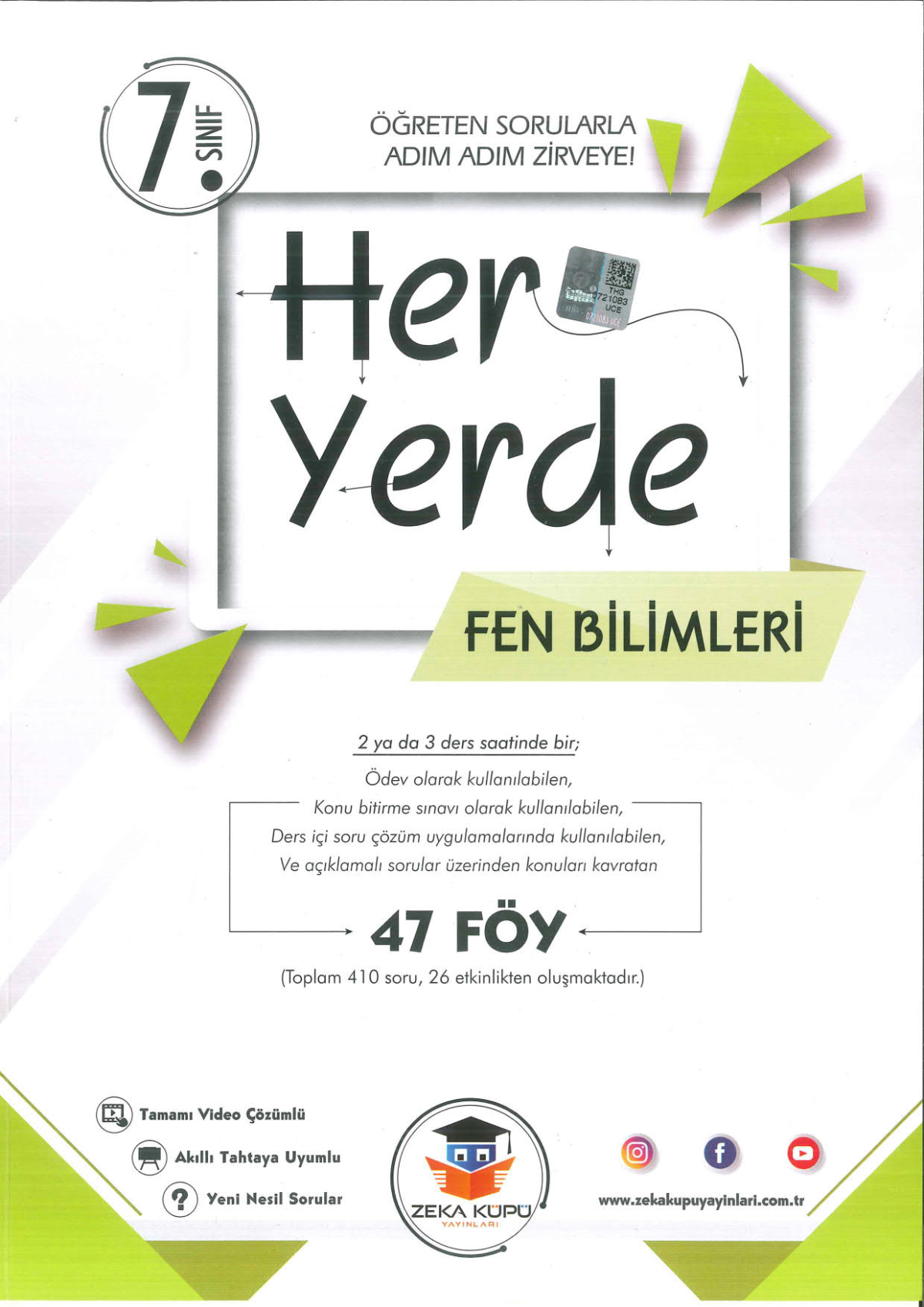 7. Sınıf Her Yerde Fen Bilimleri Soru Bankası Zeka Küpü Yayınları