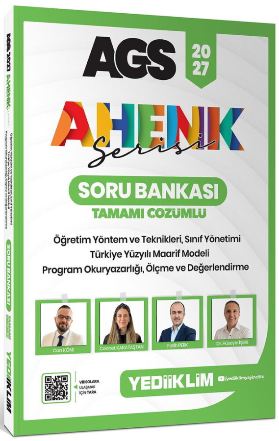 2027 MEB AGS Eğitim Bilimleri Ahenk Serisi ÖYT Sınıf Yönetimi Program Okuryazarlığı Ölçme Soru Bankası Yediiklim Yayınları