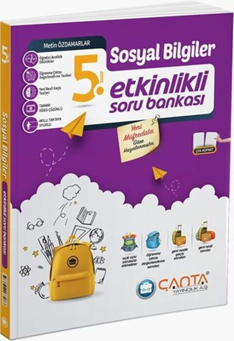 5. Sınıf Sosyal Bilgiler Etkinlikli Kazanım Soru Bankası Çanta Yayınları