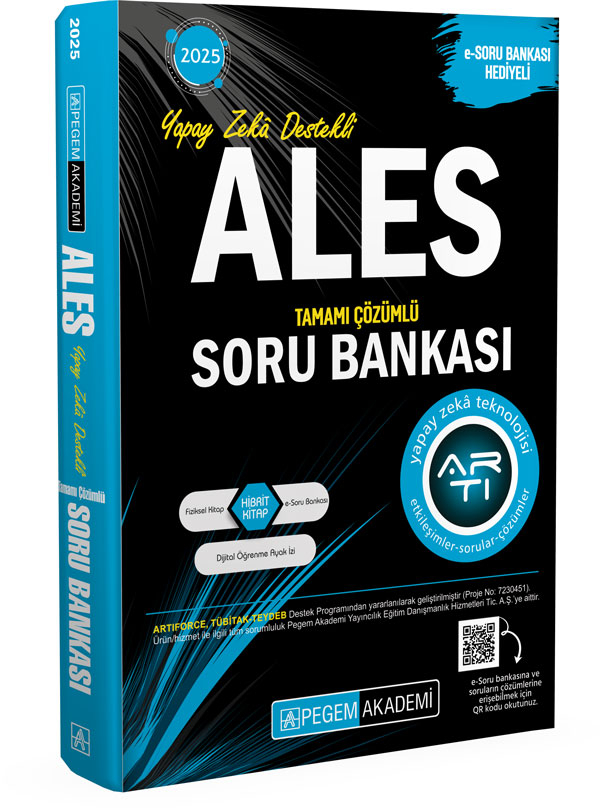 2025 ALES Tamamı Çözümlü Soru Bankası Pegem Yayınları