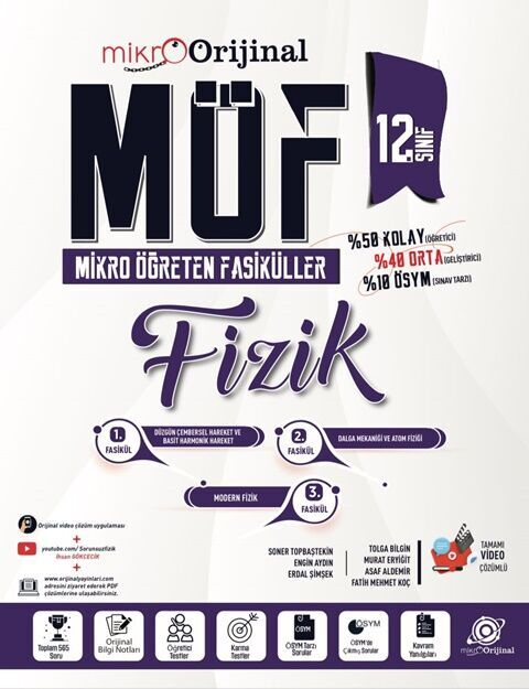 Mikro 12. Sınıf Fizik MÖF Mikro Öğreten Fasiküller Orijinal Yayınları
