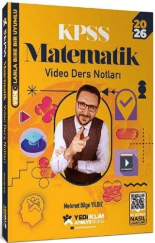 2026 KPSS Matematik Atölye Video Ders Notları Mehmet Bilge Yıldız Yediiklim Yayınları