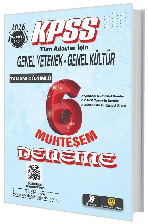 Dev Kadro 2026 KPSS Genel Yetenek Genel Kültür Muhteşem 6 Deneme Çözümlü Tasarı Yayınları