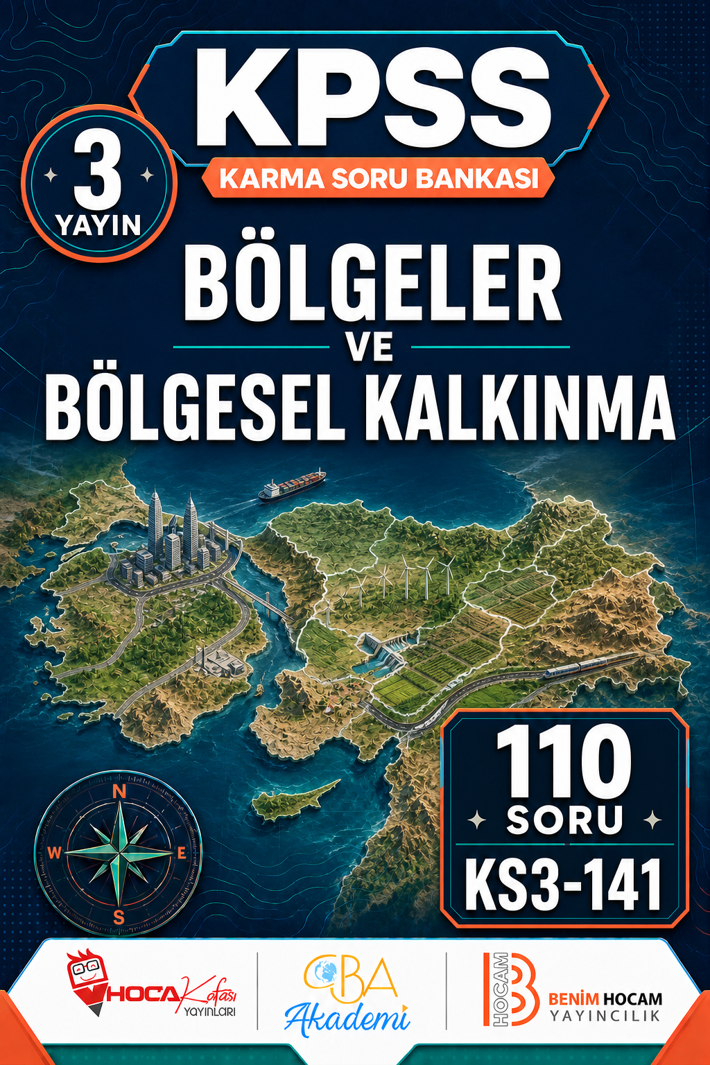 Bölgeler ve Bölgesel Kalkınma 3 Yayın 110 Soru (Benim Hocam - CBA - Hoca Kafası Yayınları)