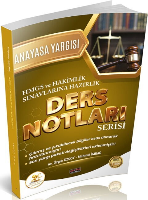 HUKAL HMGS HAKİMLİK Anayasa Yargısı Ders Notları Savaş Yayınları