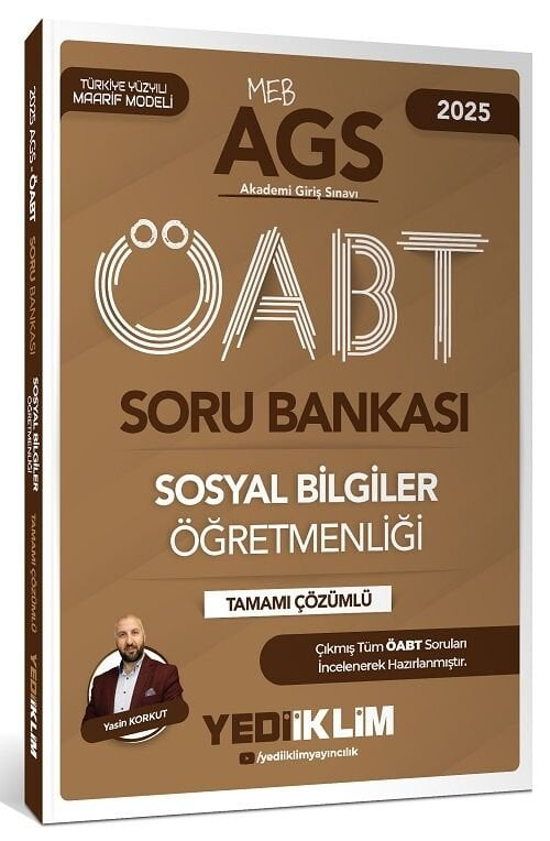 2025 ÖABT Sosyal Bilgiler Öğretmenliği Soru Bankası Çözümlü Yediiklim Yayınları