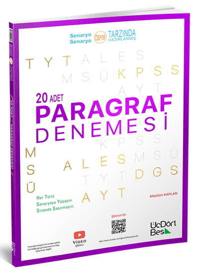 20 li Paragraf Deneme Üç Dört Beş Yayınları
