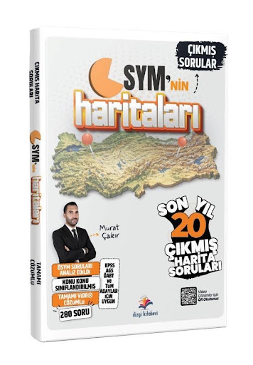 2026 ÖSYM`nin Haritaları Tüm Harita Çıkmış Sınav Soruları (Video Çözümlü) Dizgi Kitap