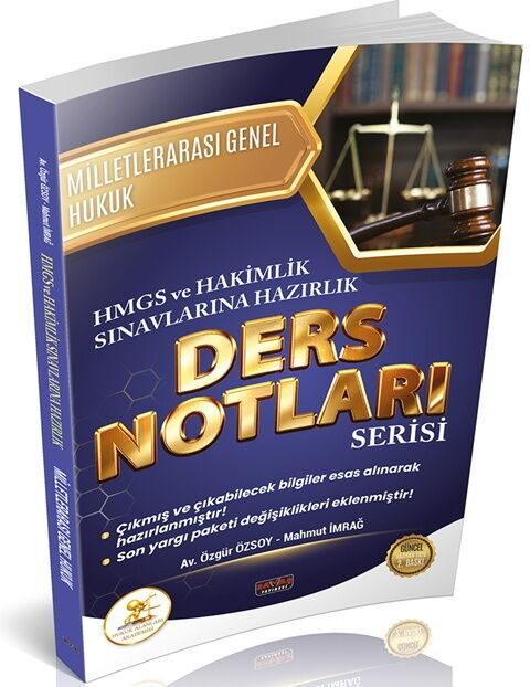 HUKAL HMGS HAKİMLİK Milletlerarası Genel Hukuk Ders Notları Savaş Yayınları