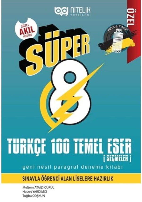 Süper Türkçe 100 Temel Eser Paragraf Deneme Kitabı