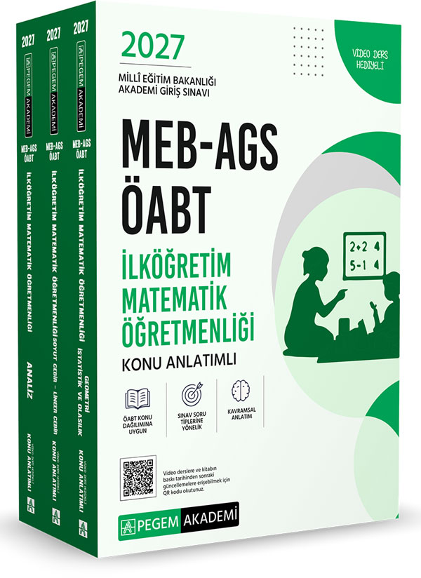 2027 ÖABT MEB-AGS İlköğretim Matematik Öğretmenliği Konu Anlatımlı Modüler Set Pegem Akademi Yayınları