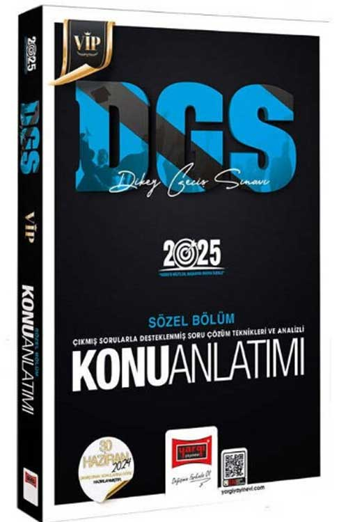 2025 DGS VİP Sözel Yetenek Konu Anlatımı Yargı Yayınları