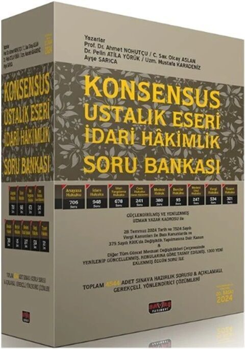 KONSENSUS Ustalık Eseri İdari Yargı Hakim Yardımcılığı Soru Bankası Savaş Yayınları Eylül 2024