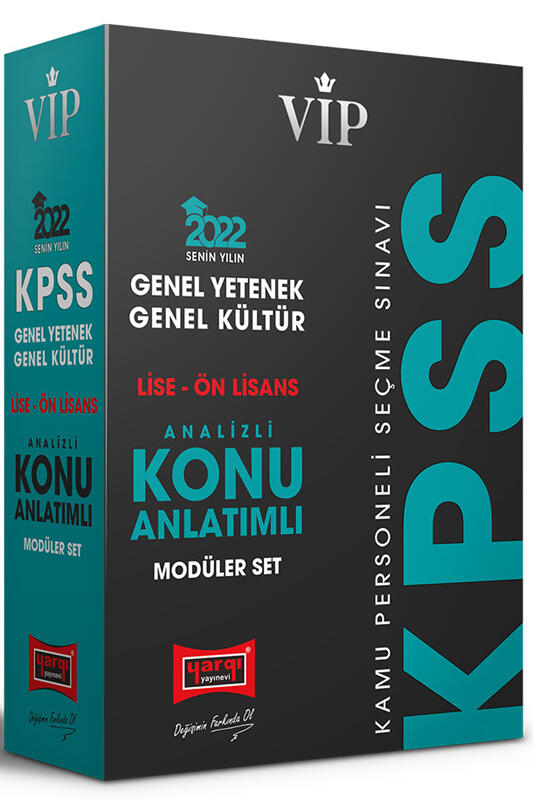 2022 VİP KPSS Lise Ön Lisans Analizli Coğrafya Konu Anlatımlı