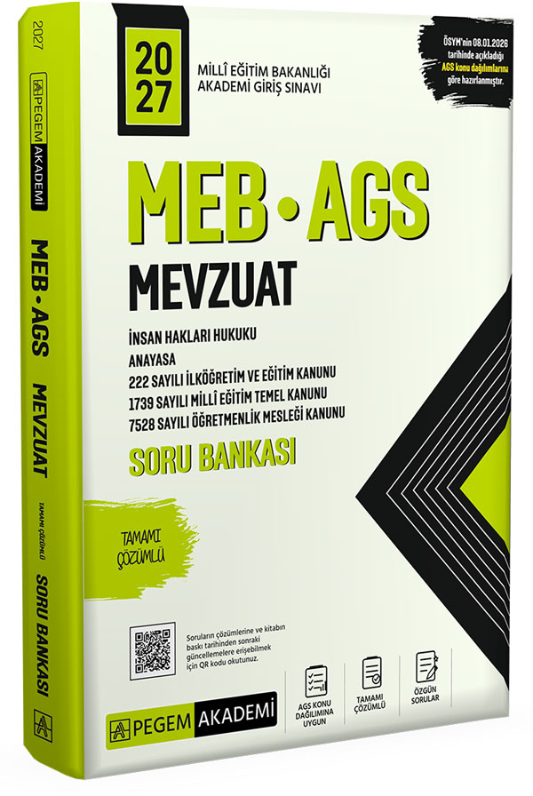 2027 MEB AGS Mevzuat Soru Bankası Pegem Akademi