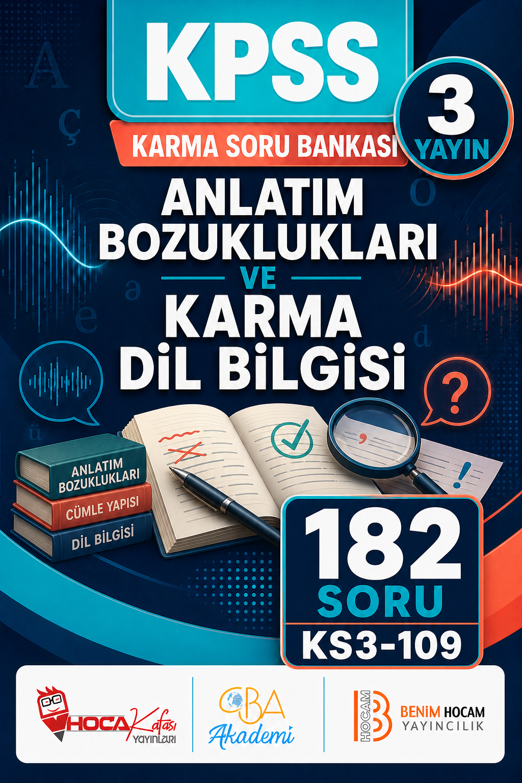 Anlatım Bozuklukları ve Karma Dil Bilgisi 3 Yayın 182 Soru (Benim Hocam - CBA - Hoca Kafası Yayınları)