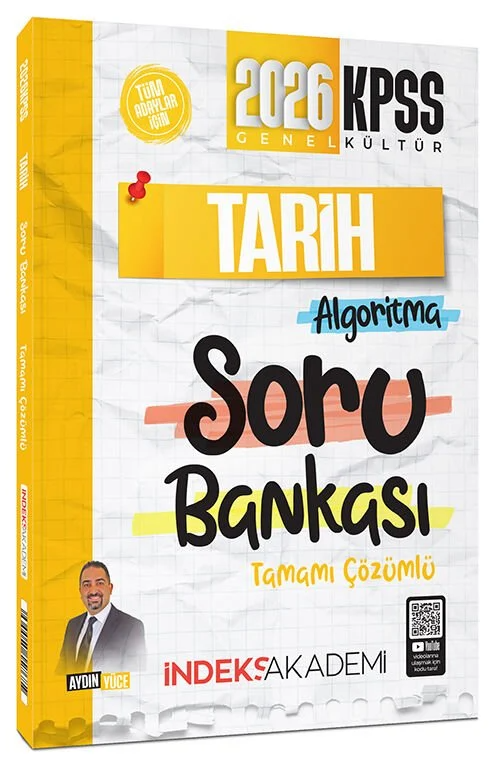 2026 KPSS Tarih Algoritma Soru Bankası Çözümlü Aydın Yüce İndeks Akademi Yayıncılık