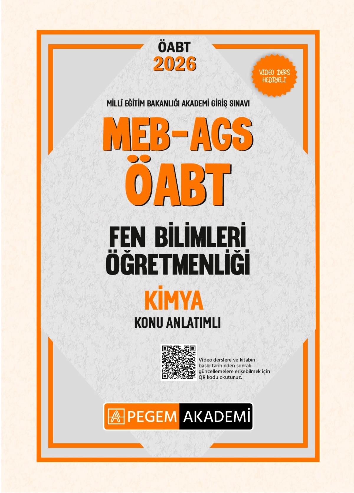 MEB AGS ÖABT Fen Bilimleri Öğretmenliği Konu Anlatımlı KİMYA Pegem Akademi