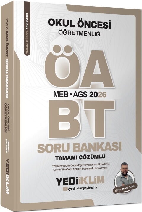 MEB AGS ÖABT Okul Öncesi Öğretmenliği Soru Bankası Tamamı Çözümlü Yediiklim Yayınları