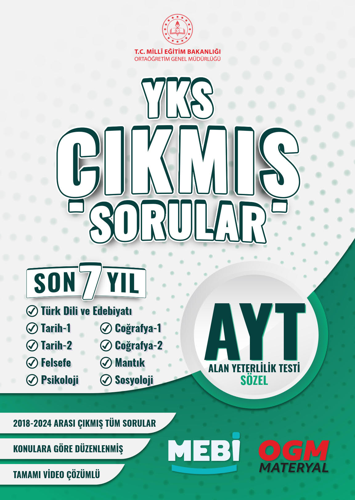 AYT Sözel Son 7 Yıl Çıkmış Sorular 2018-2024 MEBİ