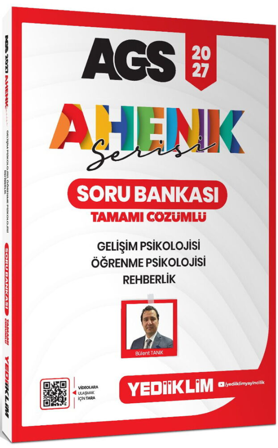 2027 AGS Ahenk Serisi Gelişim Psikolojisi Öğrenme Psikolojisi ve Rehberlik Tamamı Çözümlü Soru Bankası Yediiklim Yayınları