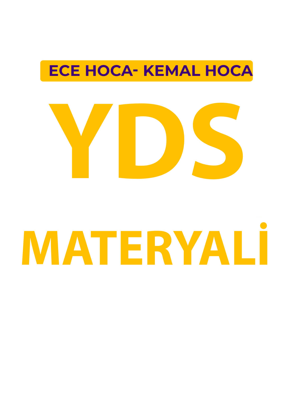YDS MATERYALİ