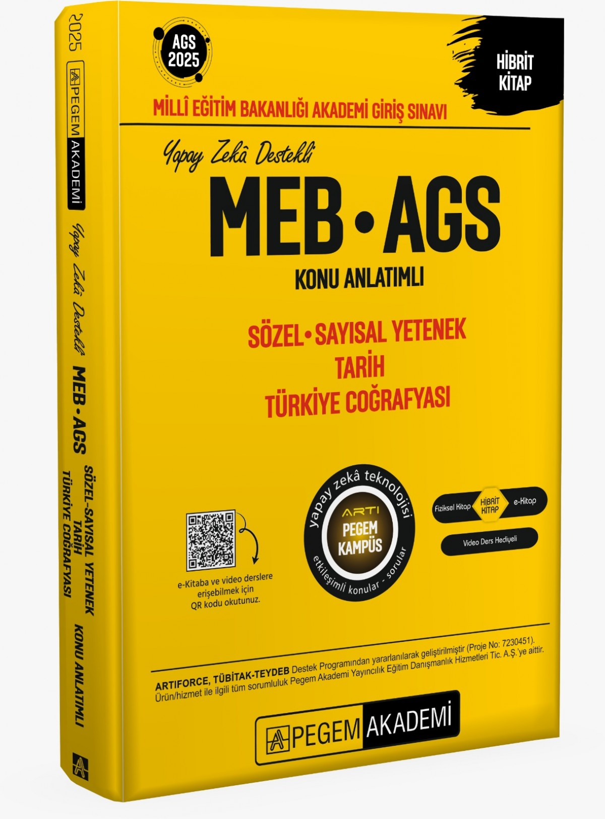 2025 MEB AGS Konu Anlatımlı Sözel Sayısal Yetenek Tarih Türkiye Coğrafyası Pegem Akademi Yayıncılık