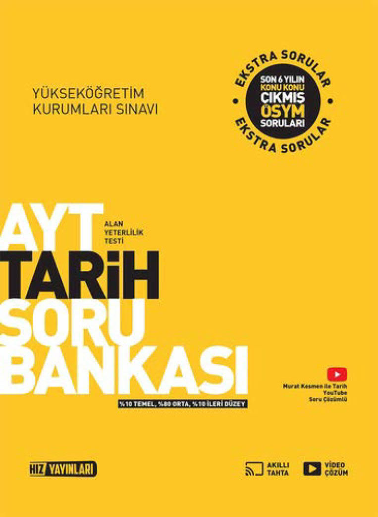 AYT Tarih Soru Bankası Hız Yayınları