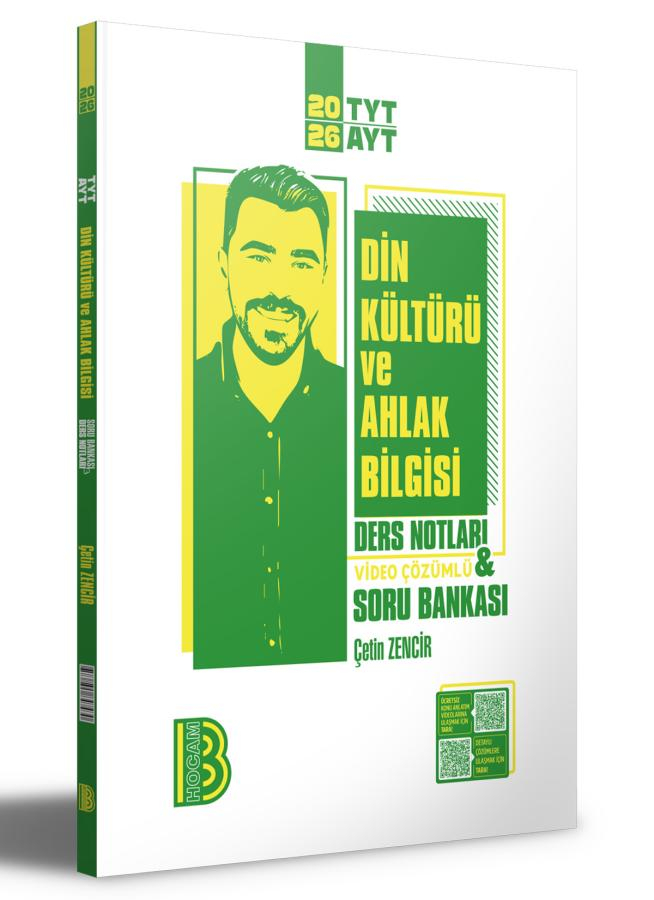 2026 TYT-AYT Din Kültürü ve Ahlak Bilgisi Ders Notları ve Tamamı Video Çözümlü Soru Bankası Benim Hocam Yayınları