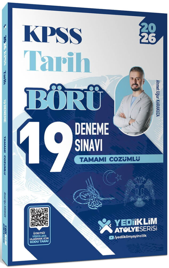 2026 KPSS Börü Tarih Tamamı Çözümlü 19 Deneme Sınavı Yediiklim Yayınları