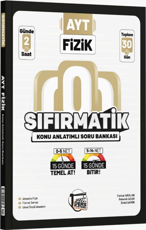AYT Fizik Sıfırmatik Konu Anlatımlı Soru Bankası Ders Platosu