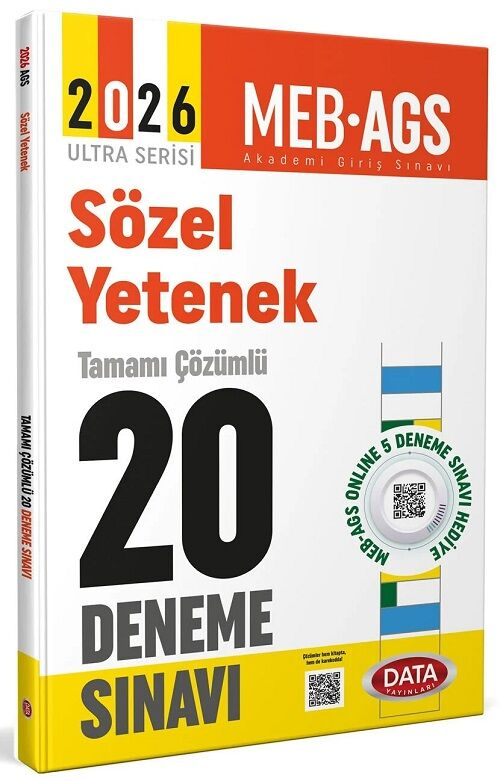 2026 AGS Sözel Yetenek Tamamı Çözümlü 20 Deneme Sınavı Data Yayınları
